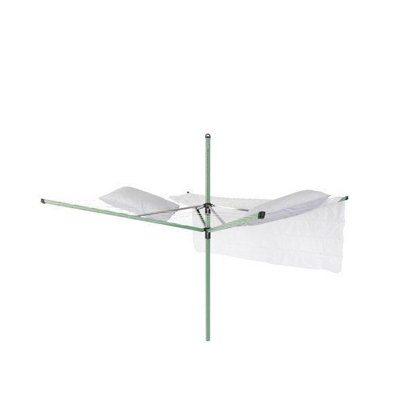 Brabantia LiftOMatic Outdoor Clothesline (164 ft) with Ground Spike, Cover, Clothespins and